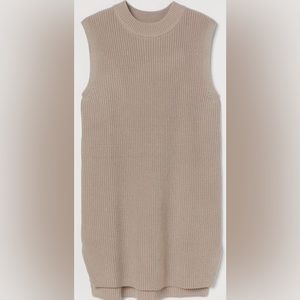 H & M sleeveless sweater dress in oatmeal (size L)